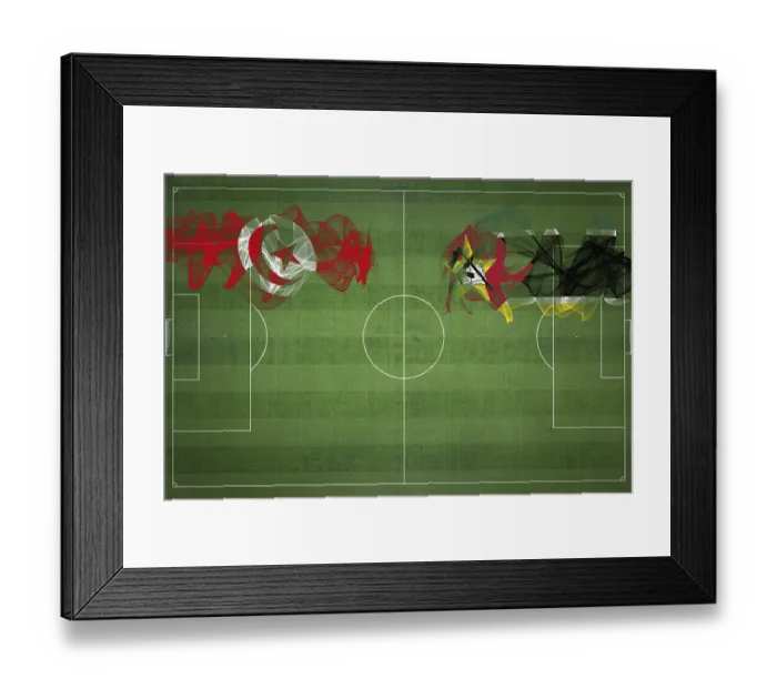 Framed Print : Tunisia vs Mozambique Soccer Match Framed Print : Tunisia vs Mozambique Soccer Match