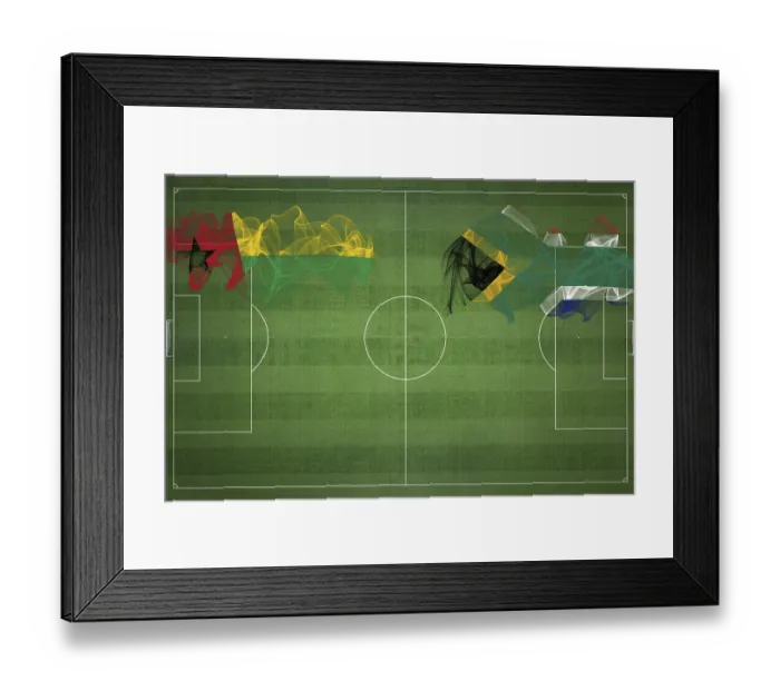 Framed Print : Guinea Bissau vs South Africa Soccer Match