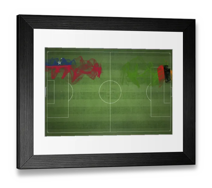 Framed Print : Samoa vs Zambia Soccer Match, national colors