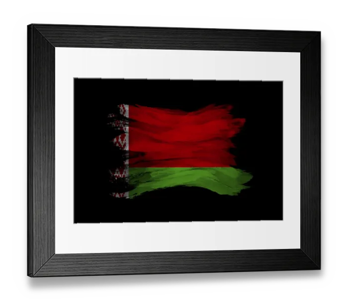 Framed Print : Belarus glitter flag, national flag Framed Print : Belarus glitter flag, national flag