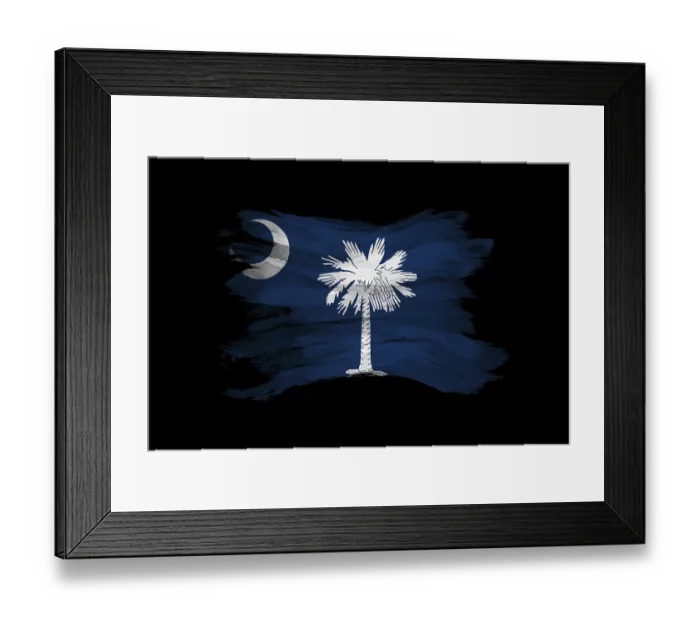 Framed Print : Grunge South Carolina state flag Framed Print : Grunge South Carolina state flag