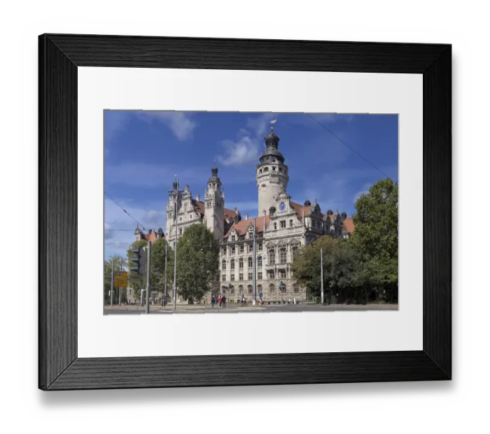 Framed Print : New Town Hall with Town Hall Tower Framed Print : New Town Hall with Town Hall Tower