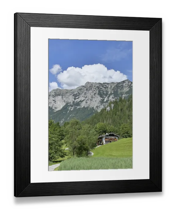 Framed Print : House in the Ramsau, behind Reiteralpe