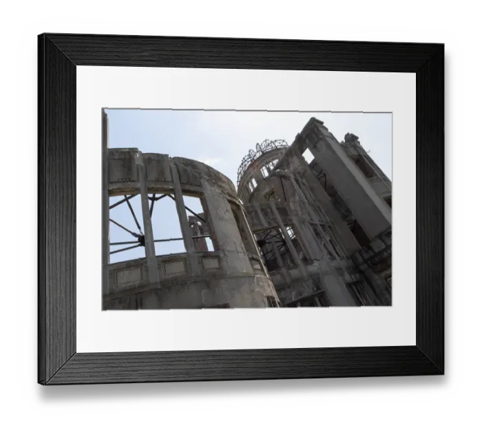Framed Print : Atomic Bomb Dome, ruins of the former building of the Chamber of Commerce and Industry in backlight Framed Print : Atomic Bomb Dome, ruins of the former building of the Chamber of Commerce and Industry in backlight