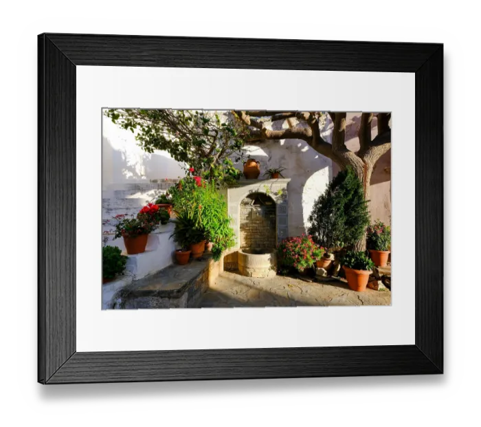 Framed Print : Fountain in the village of Kritsa, Crete, Greece Framed Print : Fountain in the village of Kritsa, Crete, Greece