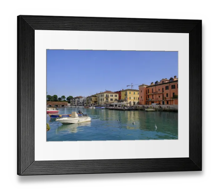 Framed Print : Harbour basin, Peschiera del Garda Framed Print : Harbour basin, Peschiera del Garda