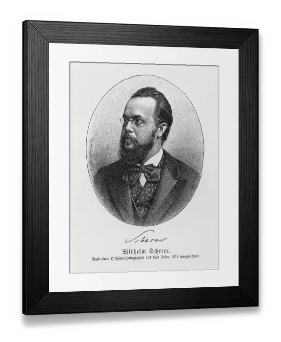 Framed Print : Wilhelm Scherr (1841-1886) from Konnecke Bilderatlas zur Geschichte der Deutschen Litteratur Marburg