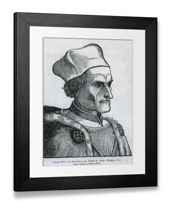 Framed Print : Johann Geiler von Kaisersberg (1445-1510) Framed Print : Johann Geiler von Kaisersberg (1445-1510)