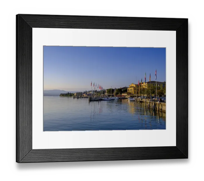 Framed Print : Sunset near Sirmione on Lake Garda