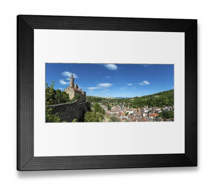 Framed Print : Castle of Marchidial. Champeix village