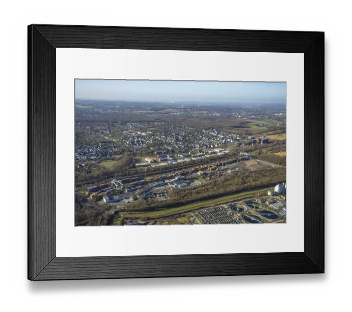 Framed Print : Aerial view, CTD 2 Container Terminal Dortmund Framed Print : Aerial view, CTD 2 Container Terminal Dortmund