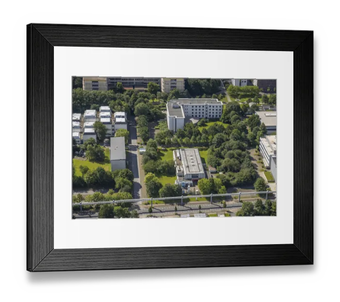Framed Print : Aerial view, TU Technical University Dortmund TZDO Technology Centre Dortmund