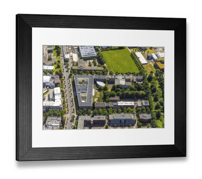 Framed Print : Aerial view, TU Technische Universitat Dortmund TZDO Technologiezentrum Dortmund Framed Print : Aerial view, TU Technische Universitat Dortmund TZDO Technologiezentrum Dortmund