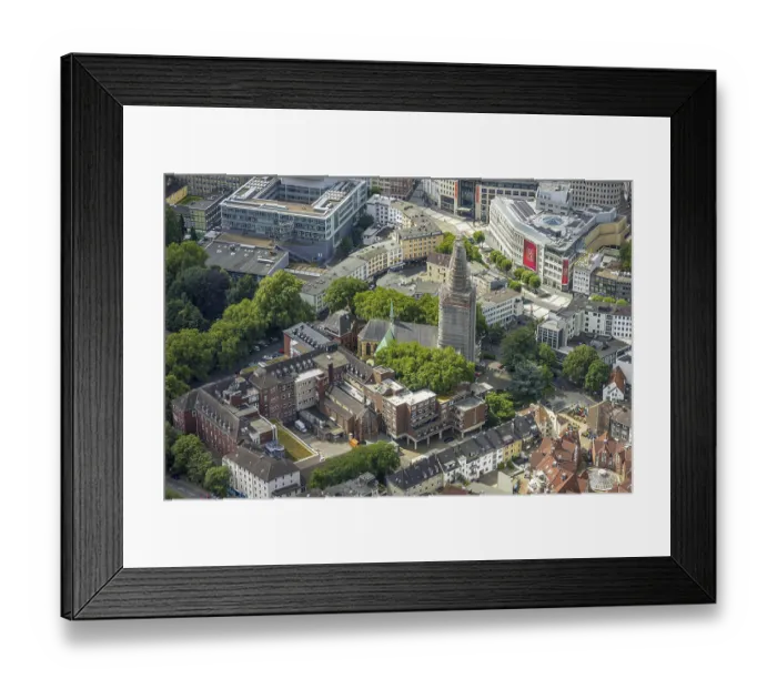 Framed Print : Aerial view, catholic provost church St