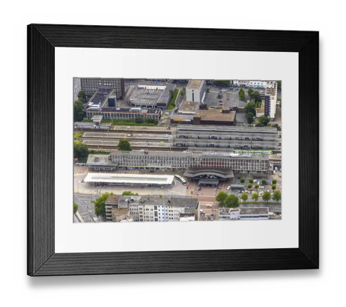Framed Print : Aerial view, Bochum main station