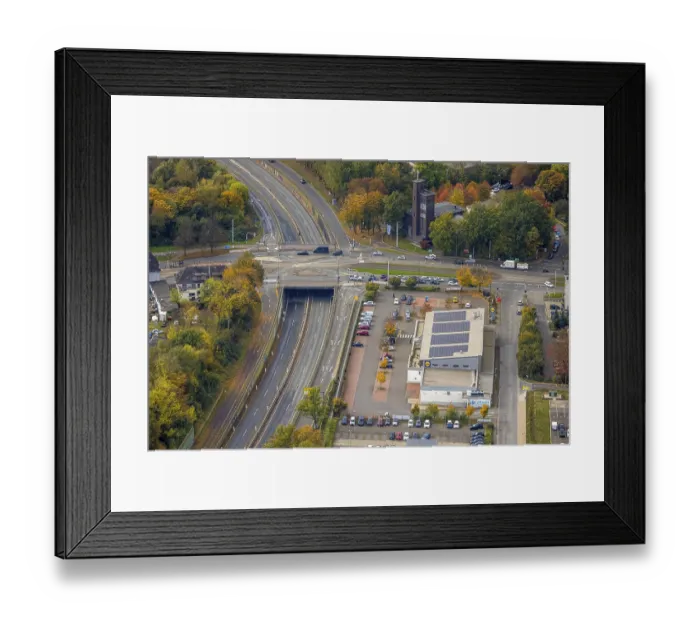 Framed Print : Aerial view, Bodelschwinghplatz bus stop Framed Print : Aerial view, Bodelschwinghplatz bus stop