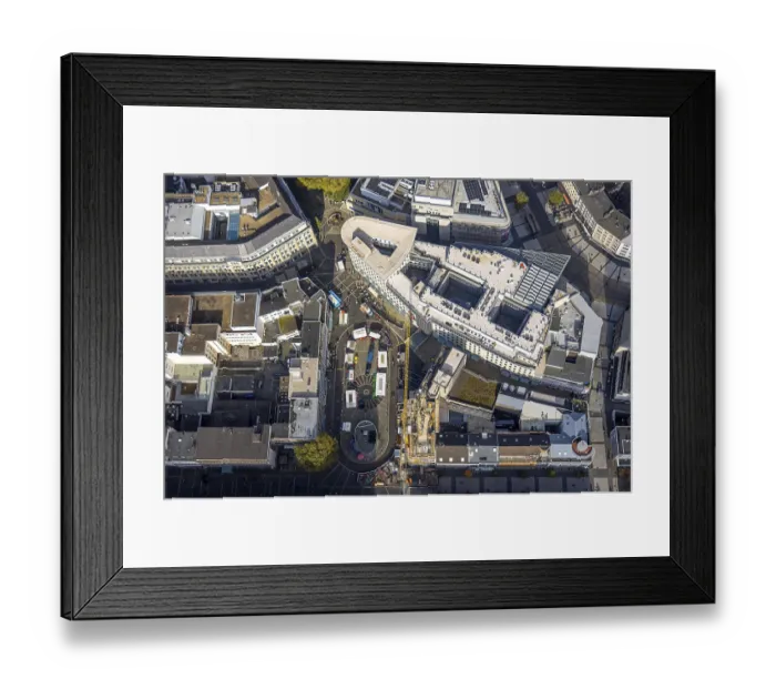 Framed Print : Aerial view, Sparkasse headquarters at Dr