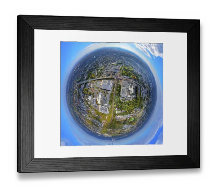 Framed Print : Aerial view, full closure of the A40 motorway at the new replacement