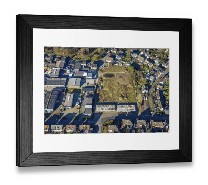 Framed Print : Aerial view, refugees container village Framed Print : Aerial view, refugees container village