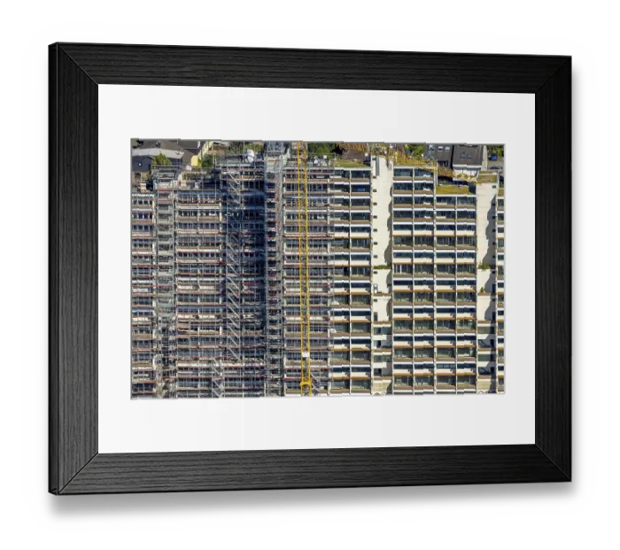 Framed Print : Aerial view, Hannibal II apartment block
