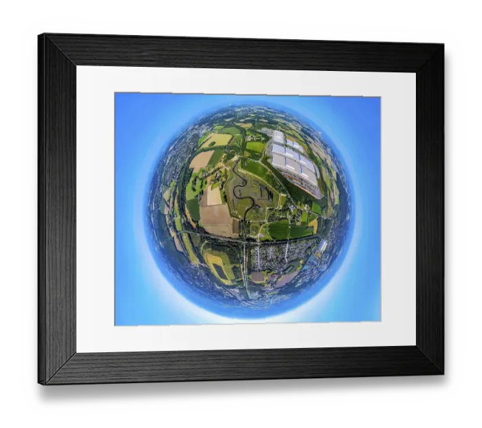 Framed Print : Aerial view, distribution centre IKEA Distribution Services in Ellinghausen