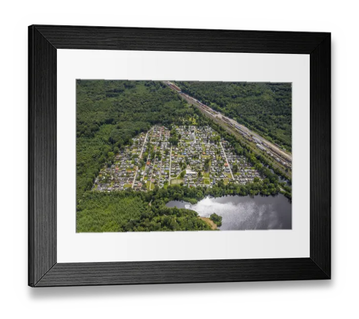 Framed Print : Aerial view, Duisburg-Sud