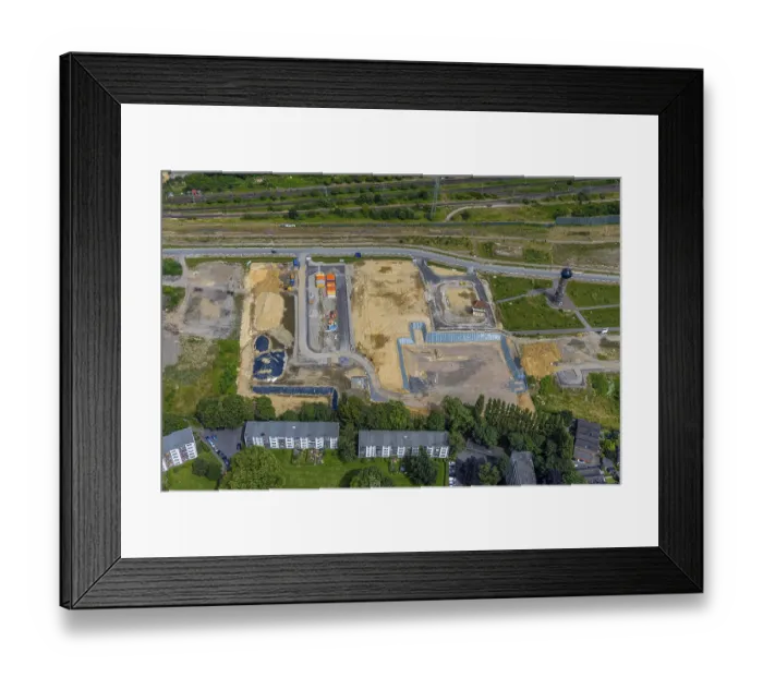 Framed Print : Aerial view, Duisburg-Sud