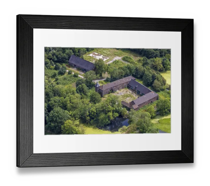 Framed Print : Aerial view, Duisburg-South, House Bockum