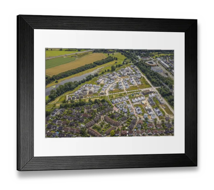 Framed Print : Aerial view, Duisburg-Sud
