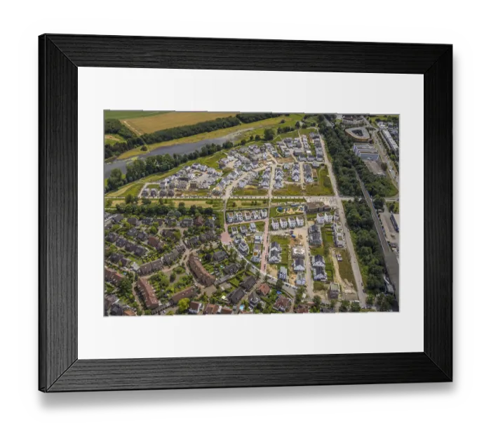 Framed Print : Aerial view, Duisburg-Sud Framed Print : Aerial view, Duisburg-Sud