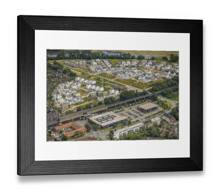 Framed Print : Aerial view, Duisburg-Sud