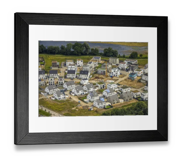 Framed Print : Aerial view, Duisburg-Sud