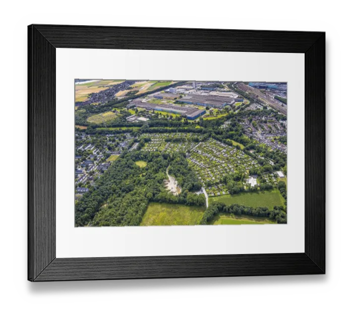 Framed Print : Aerial view, Duisburg-Sud