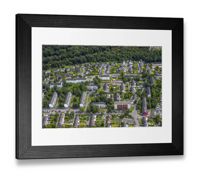 Framed Print : Aerial view, Duisburg-Sud