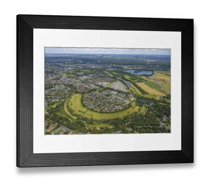 Framed Print : Aerial view, Duisburg-Sud