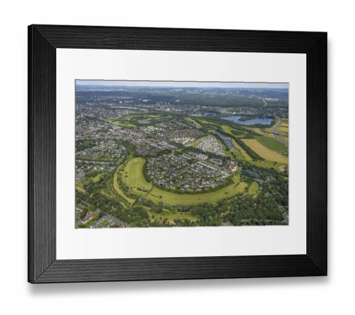 Framed Print : Aerial view, Duisburg-Sud