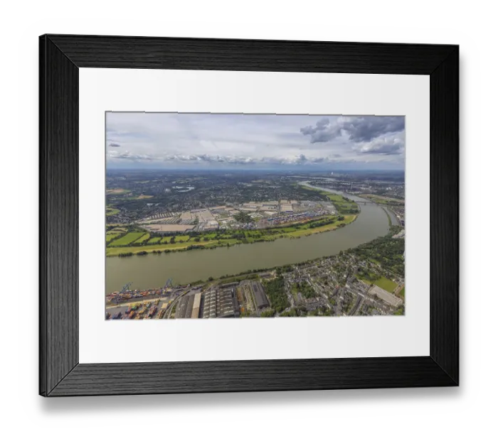 Framed Print : Aerial view, Duisburg-West, logport I (Eins) Rheinhausen