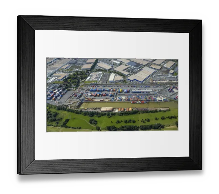 Framed Print : Aerial view, Duisburg-West, logport I (Eins) Rheinhausen