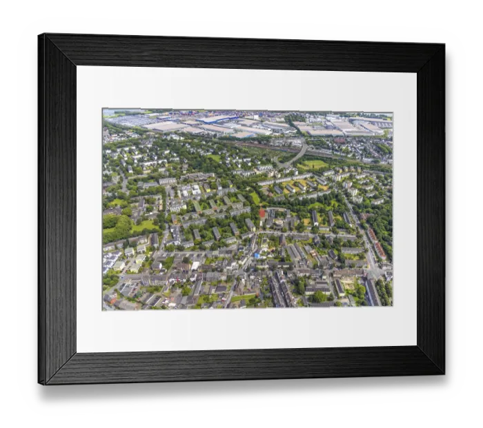 Framed Print : Aerial view, Duisburg-West