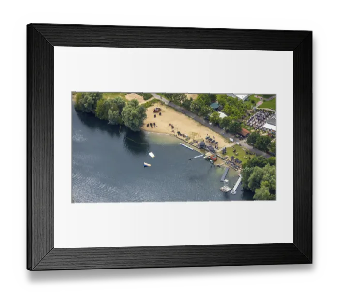 Framed Print : Aerial view, Duisburg-West, Toeppersee Framed Print : Aerial view, Duisburg-West, Toeppersee