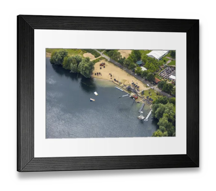Framed Print : Aerial view, Duisburg-West, Toeppersee Framed Print : Aerial view, Duisburg-West, Toeppersee