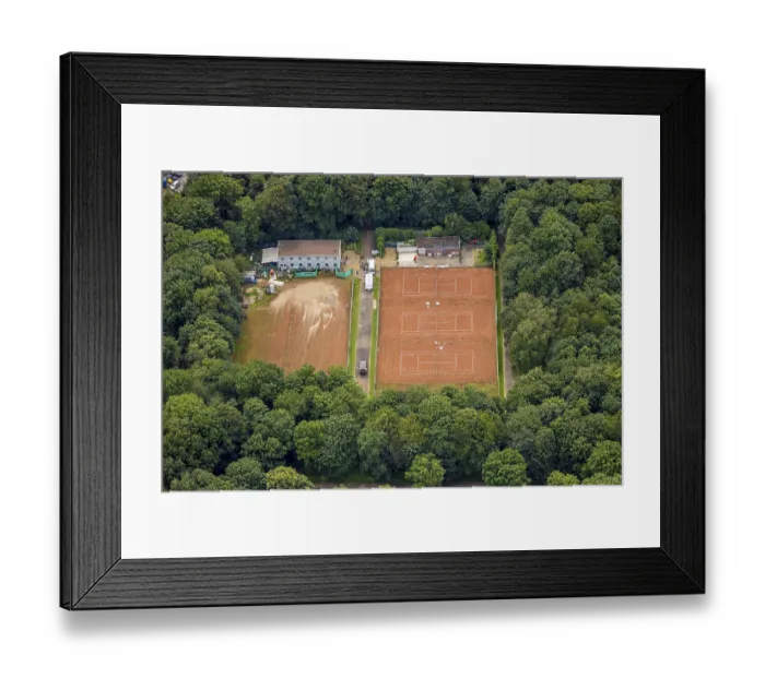 Framed Print : Aerial view, Duisburg-West, tennis courts Lohfelder Weg