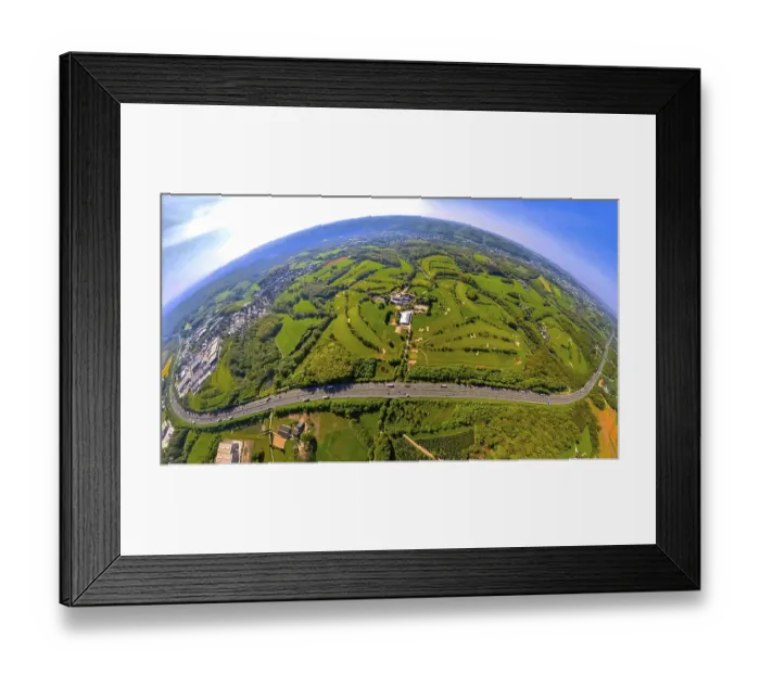 Framed Print : Aerial view, golf course Golfwiese Gut Berge Framed Print : Aerial view, golf course Golfwiese Gut Berge