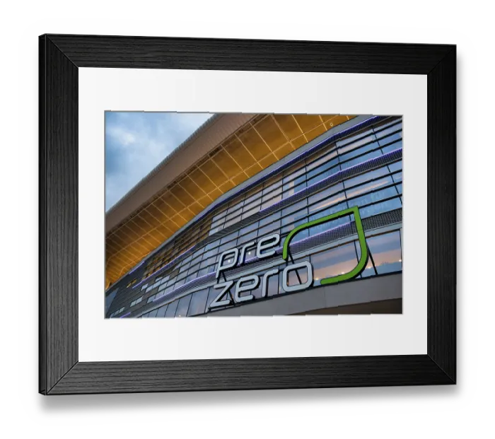 Framed Print : Exterior view, glass facade Framed Print : Exterior view, glass facade
