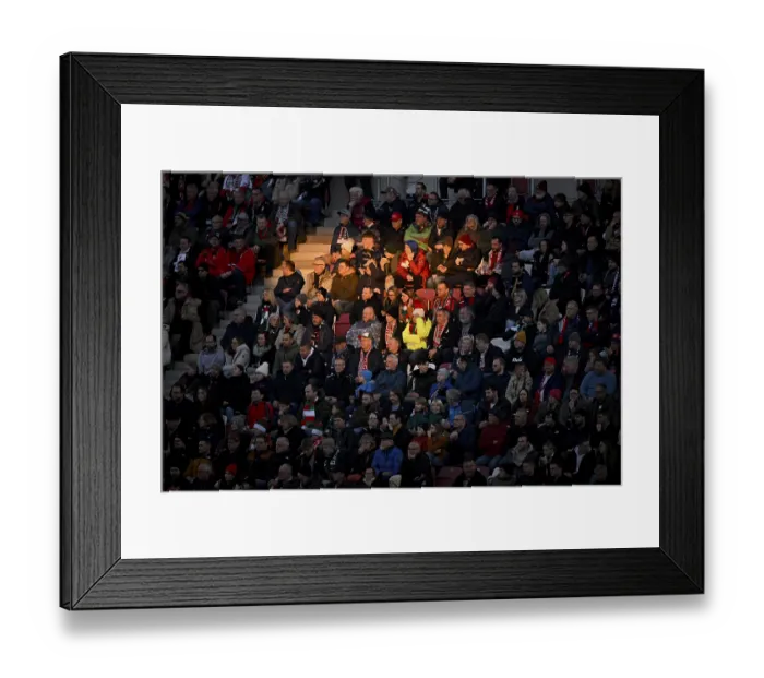 Framed Print : Sunbeam hits spectators in the opposite stand