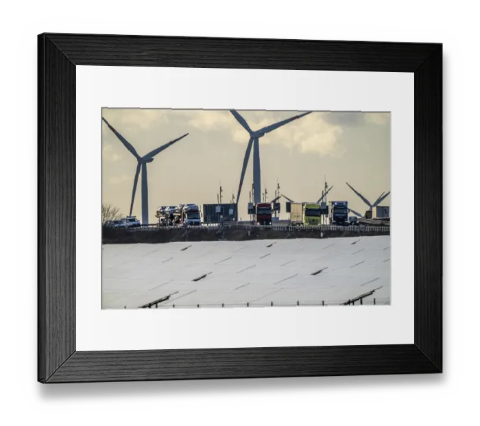 Framed Print : 20 MWp ground-mounted photovoltaic system