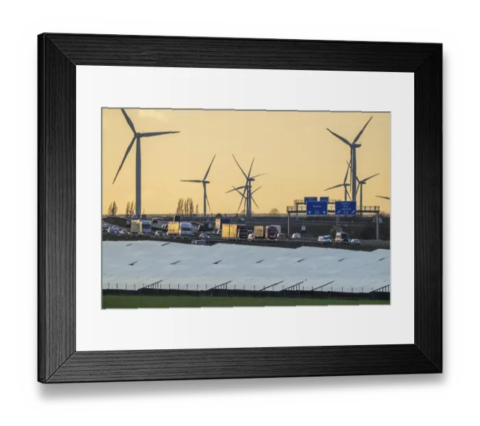 Framed Print : 20 MWp ground-mounted photovoltaic system