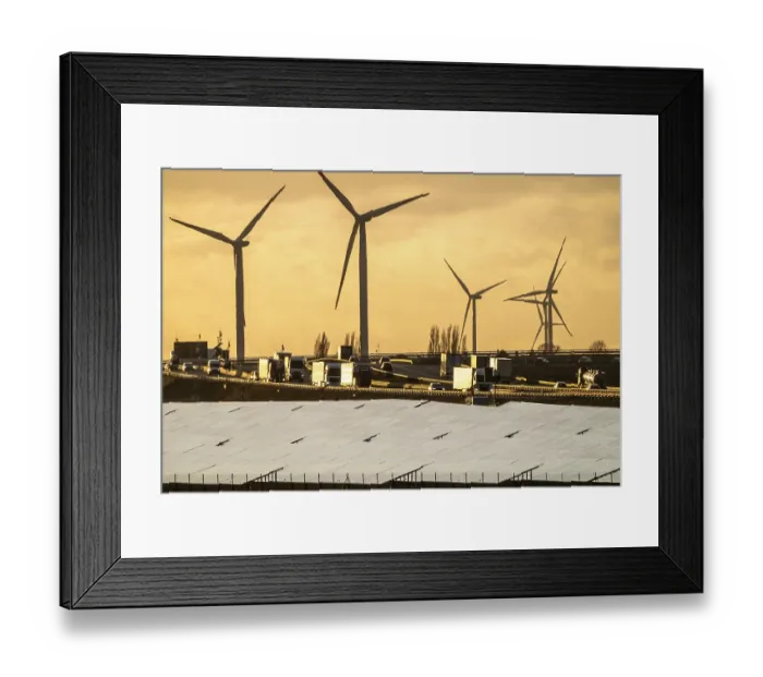 Framed Print : 20 MWp ground-mounted photovoltaic system