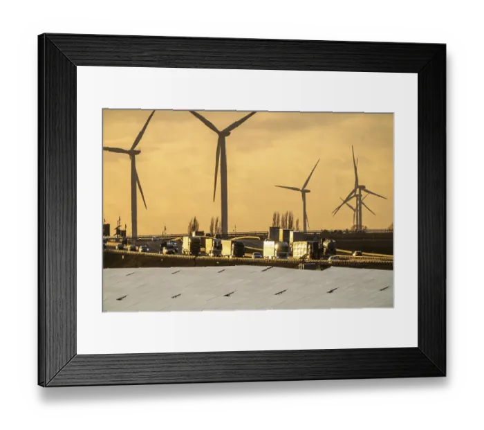Framed Print : 20 MWp ground-mounted photovoltaic system
