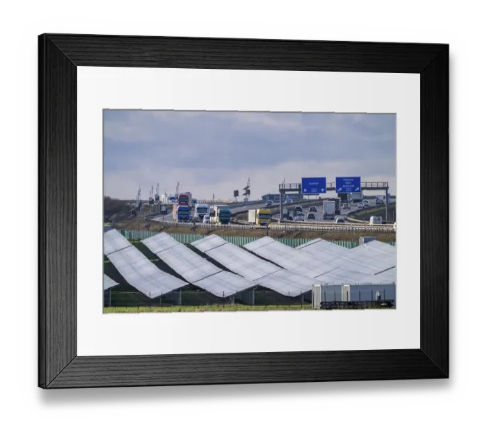 Framed Print : 20 MWp ground-mounted photovoltaic system